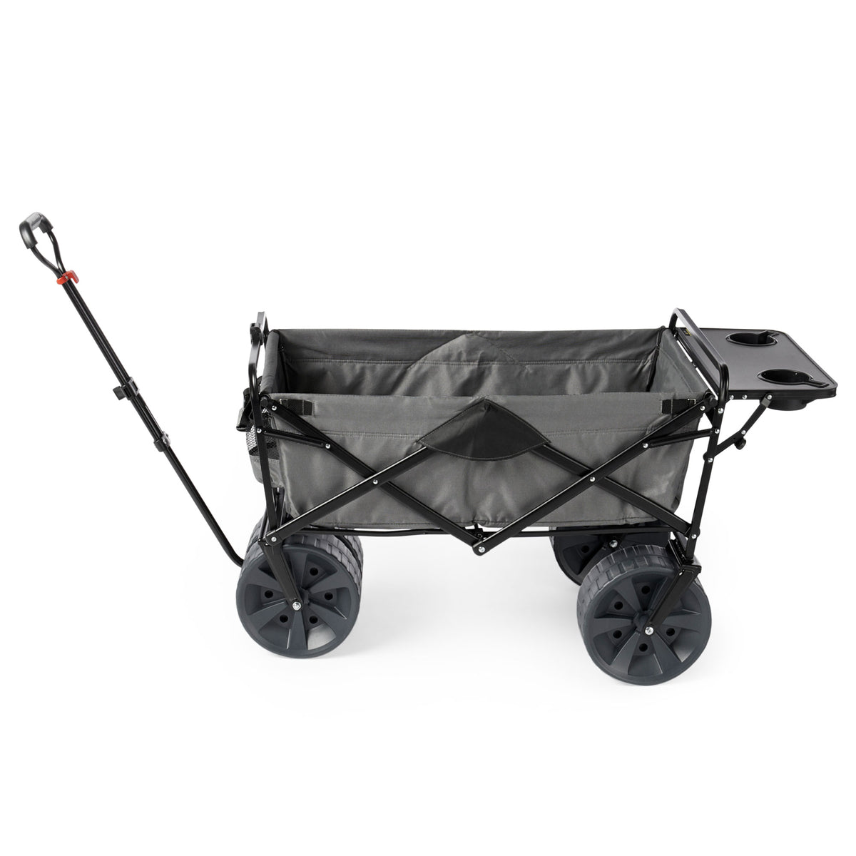 Mac Sports Collapsible Utility Cart, Gray, with Table and XP Camping Chair, Gray