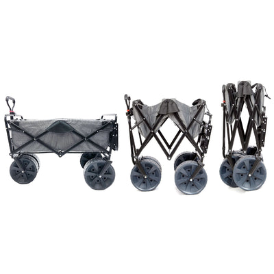 Mac Sports Collapsible Heavy Duty All Terrain Utility Wagon w/ Table, Gray(Used)