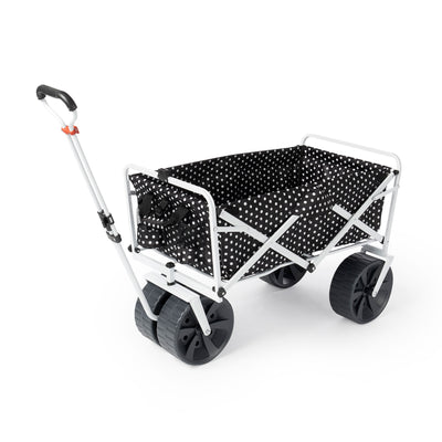 Mac Sports All Terrain Folding Multi Utility Beach Wagon, Black Dots (Used) - VMInnovations