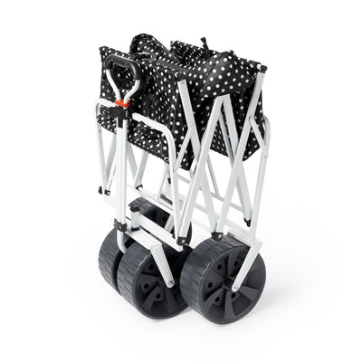 Mac Sports All Terrain Folding Multi Utility Beach Wagon, Black Dots (Used) - VMInnovations