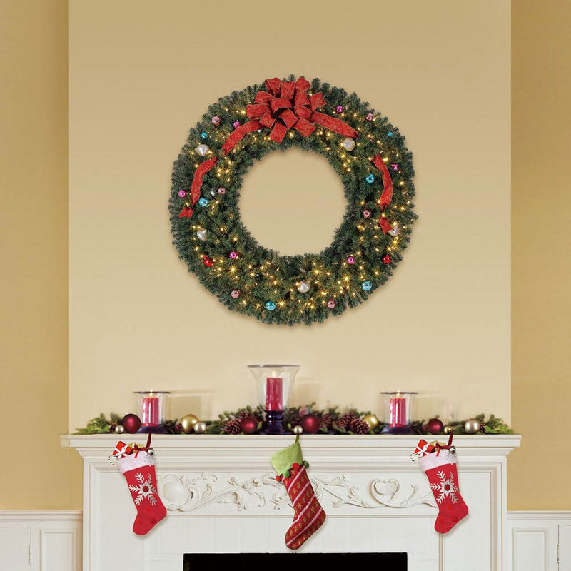 Home Heritage 60" Color Changing LED Christmas Wreath w/ Remote (Open Box)
