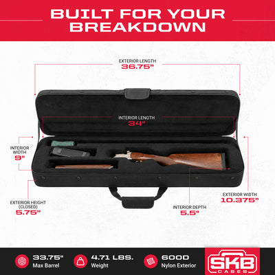 SKB Cases Canvas Exterior & EPS Interior Hybrid Breakdown Shotgun Case (Damaged)