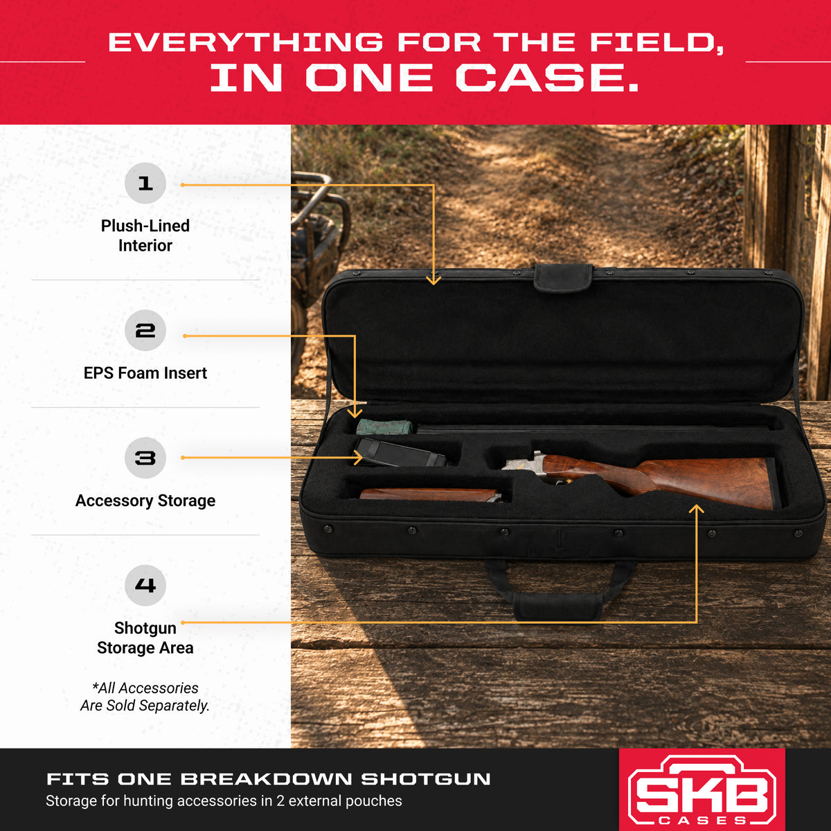 SKB Cases 3409 Canvas Exterior and EPS Interior Hybrid Breakdown Shotgun Case