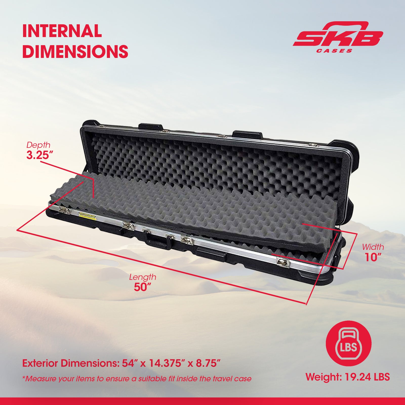 SKB Cases 5009  ATA 300 Hard Exterior Waterproof Double Rifle Transport Case - VMInnovations