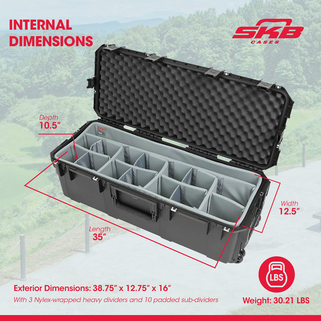 SKB Cases iSeries 3i-3613-12DT Utility and Gear Case with Padded Dividers