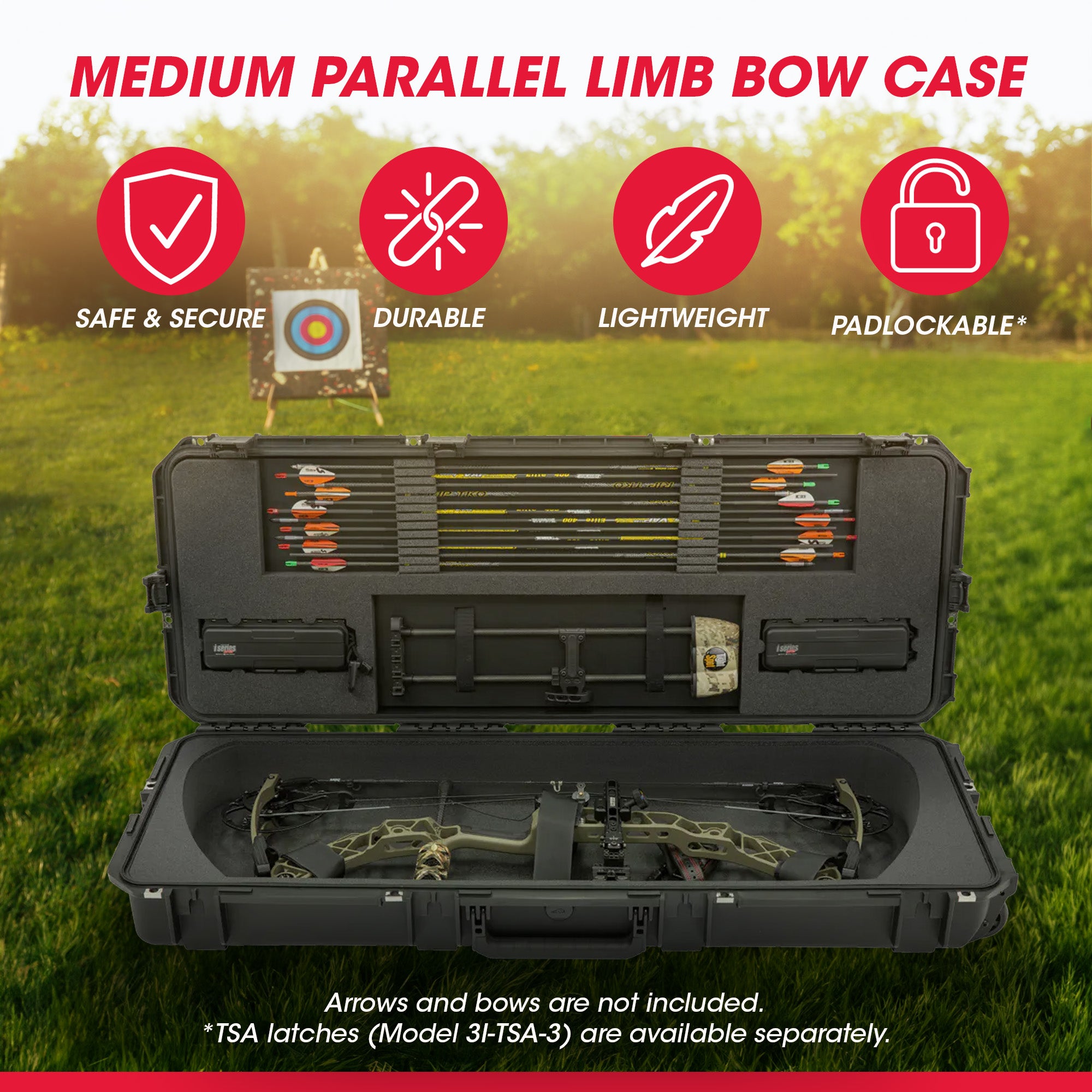 SKB Cases iSeries 4214 Hard Plastic Injection Molded Parallel Limb Bow Case - VMInnovations