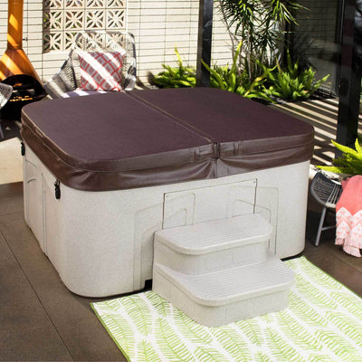 Lifesmart Spas Simplicity 4-Person Plug & Play Hot Tub Spa with Cover & Steps