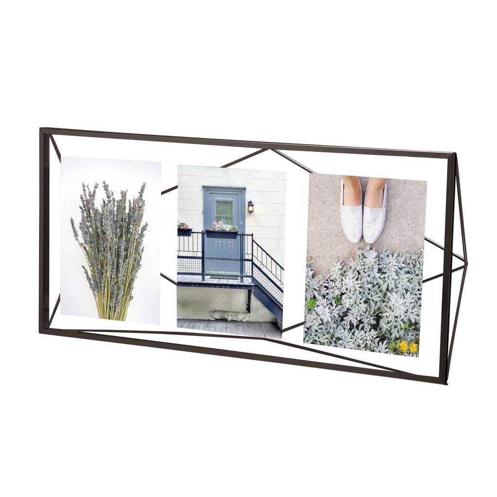 Umbra Prisma Wall or Tabletop Geometric Modern 3 Photo Collage Picture Frame