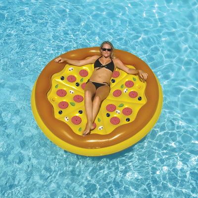 Swimline Giant Inflatable Personal Pizza Island Swimming Pool Float (2 Pack) - VMInnovations