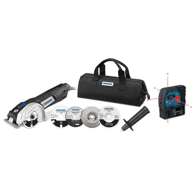 Dremel 4" Corded Circular Saw with 5 Point Laser Level (Certified Refurbished)