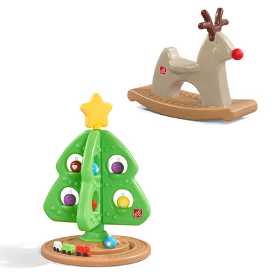 Step2 Baby Child My First Christmas Tree & Rudolph the Rocking Reindeer Toy