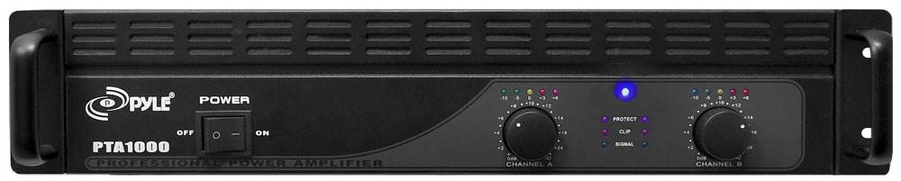 New PYLE PRO PTA1000 1000W 19" DJ/ PROFESSIONAL 2 Channel Home/DJ Amplifier Amp