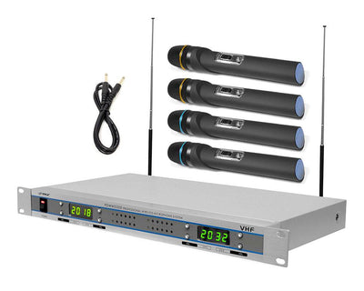 Pyle Pro PDWM5500 4 Mic VHF Wireless Microphone System