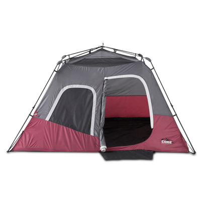CORE 11 x 9 Foot 6 Person Cabin Tent with Air Vents and Loft, Red (For Parts)