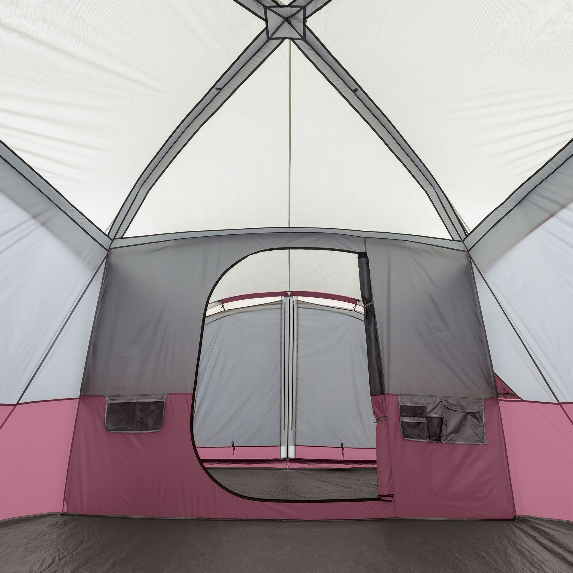 CORE 40072 11-Person Family Camping Cabin Tent with Screen Room, Red (Open Box) - VMInnovations
