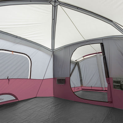 CORE 40072 11-Person Family Camping Cabin Tent with Screen Room, Red (Open Box) - VMInnovations