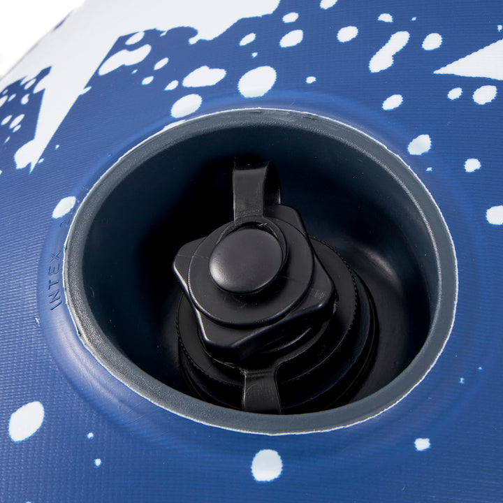 Intex American Flag 2 Person Pool Tube Float with Cooler Bundled with Air Pump