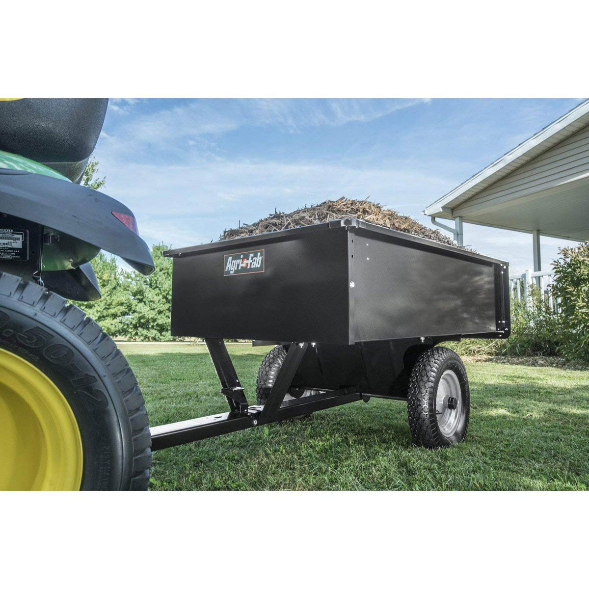 Agri-fab Tow Style Steel Dump Cart with 750 Pound Capacity (Open Box)