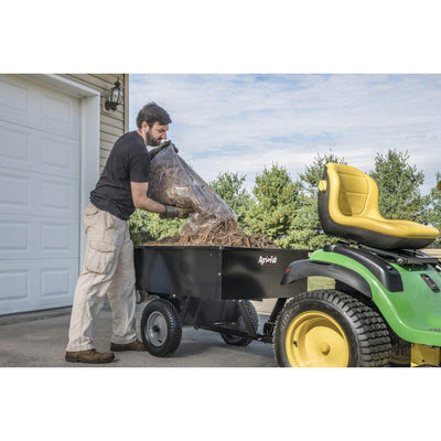 Agri-fab Tow Style Steel Dump Cart with 750 Pound Capacity (Open Box)
