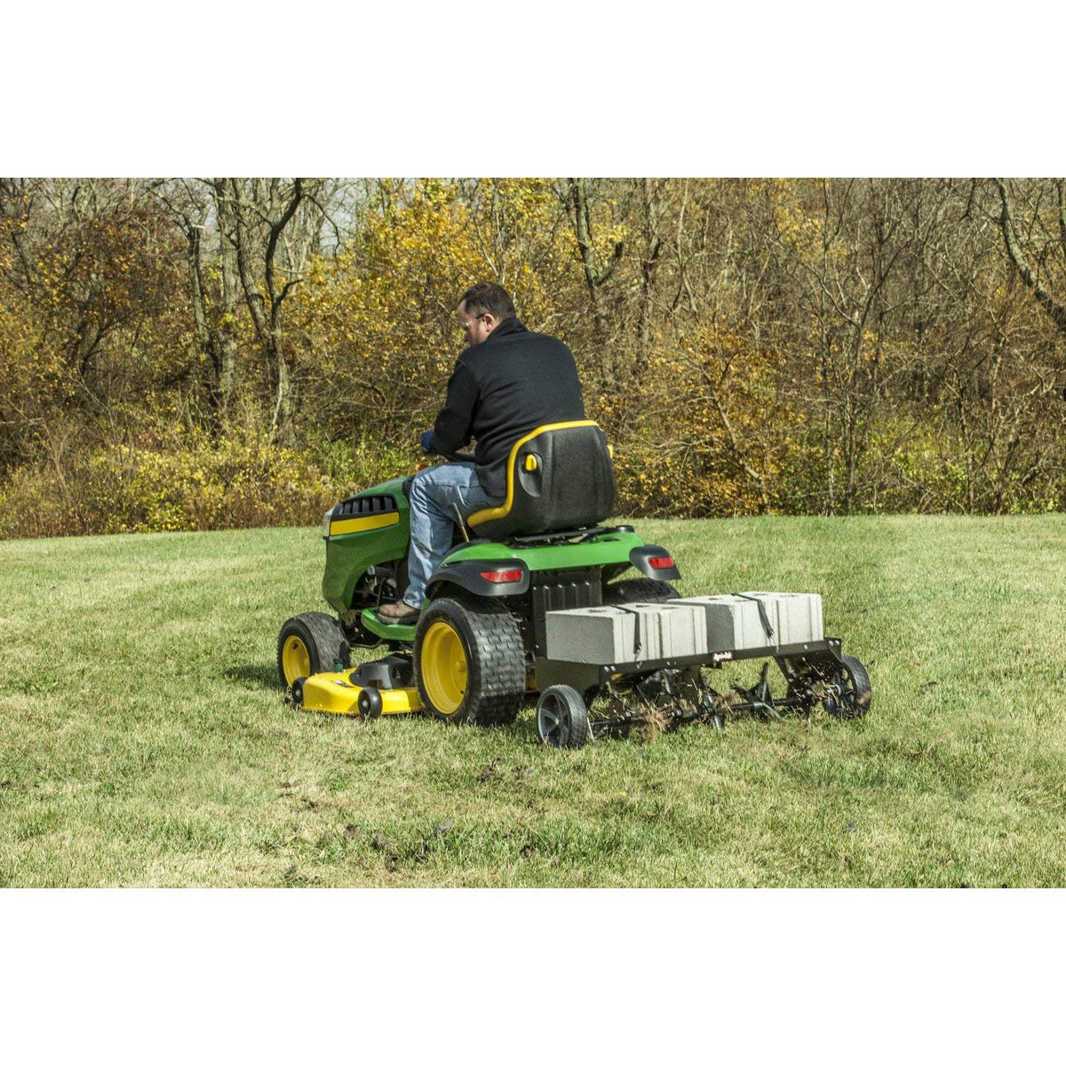 Agri-fab 40 Inch Pull Behind Plug Aerator for Aerating Lawns and Grass(Open Box)