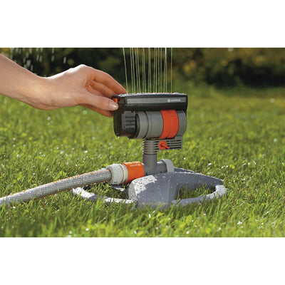 Gardena 84-BZMX Outdoor ZoomMaxx Oscillating Sprinkler on Weighted Sled Base