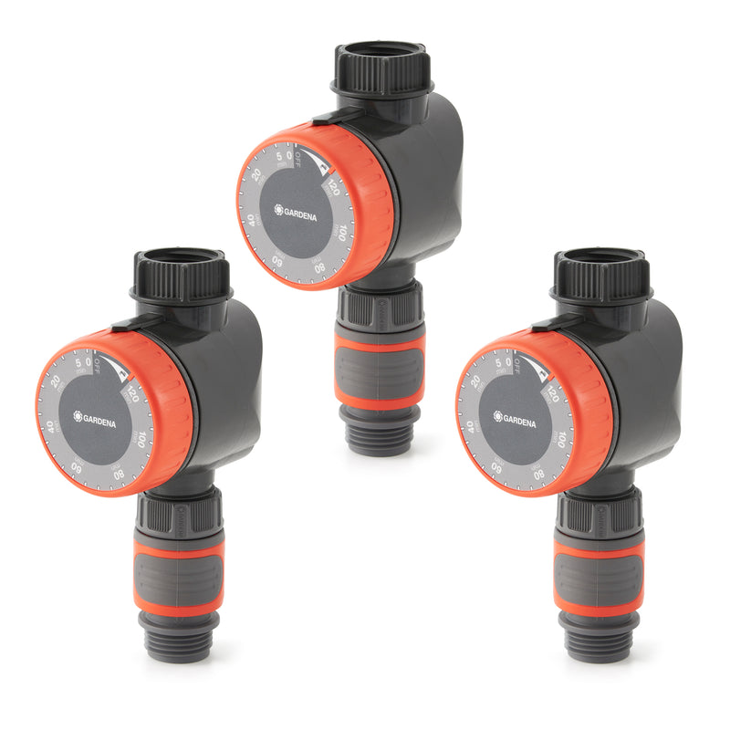 Gardena Quick Connect Mechanical Garden Water Timer with Flow Control (3 Pack)