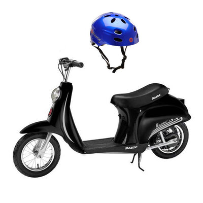 Razor Pocket Mod Miniature Euro 24V 250W Kids Electric Motor Scooter & Helmet