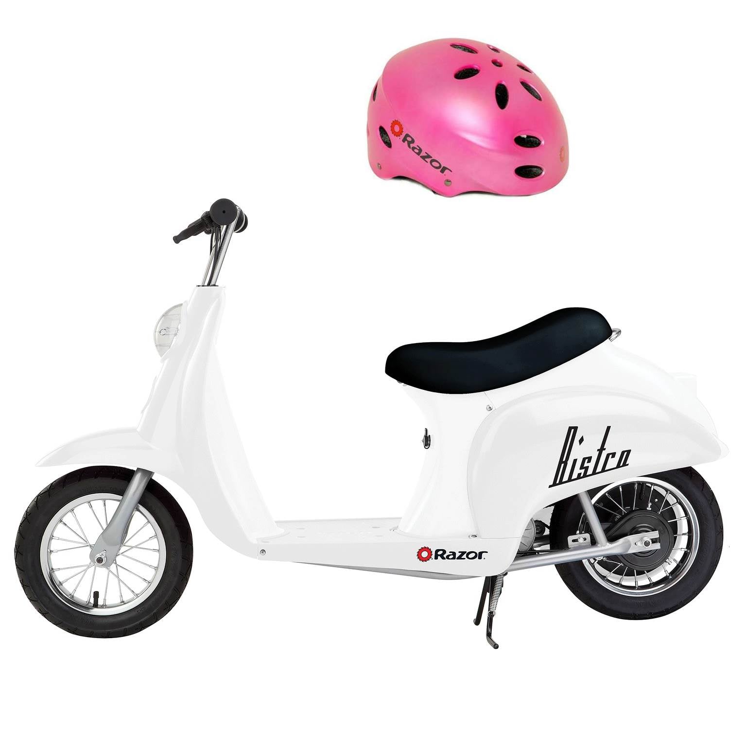 Razor Pocket Mod Miniature Euro 24V 250W Toy Electric Motor Scooter with Helmet