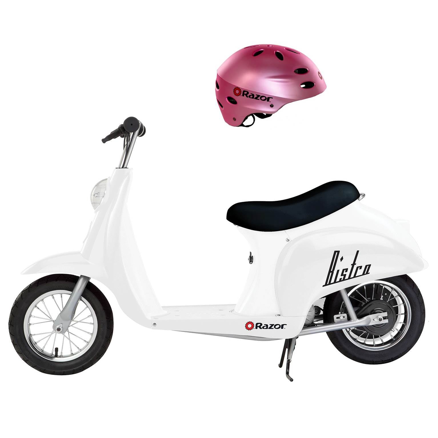 Razor Pocket Mod Miniature Euro 24V 250W Kids Toy Motor Powered Scooter & Helmet