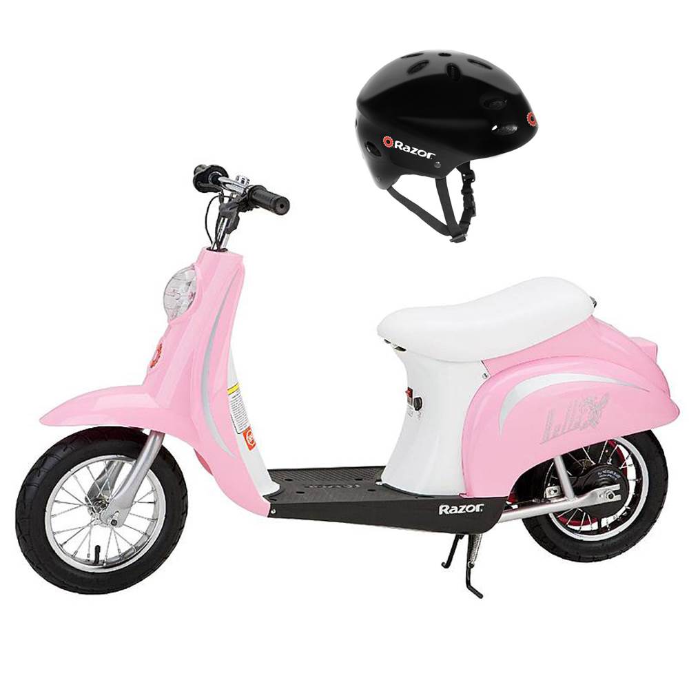 Razor Pocket Mod Miniature Euro 24V 250W Electric Motor Powered Scooter & Helmet