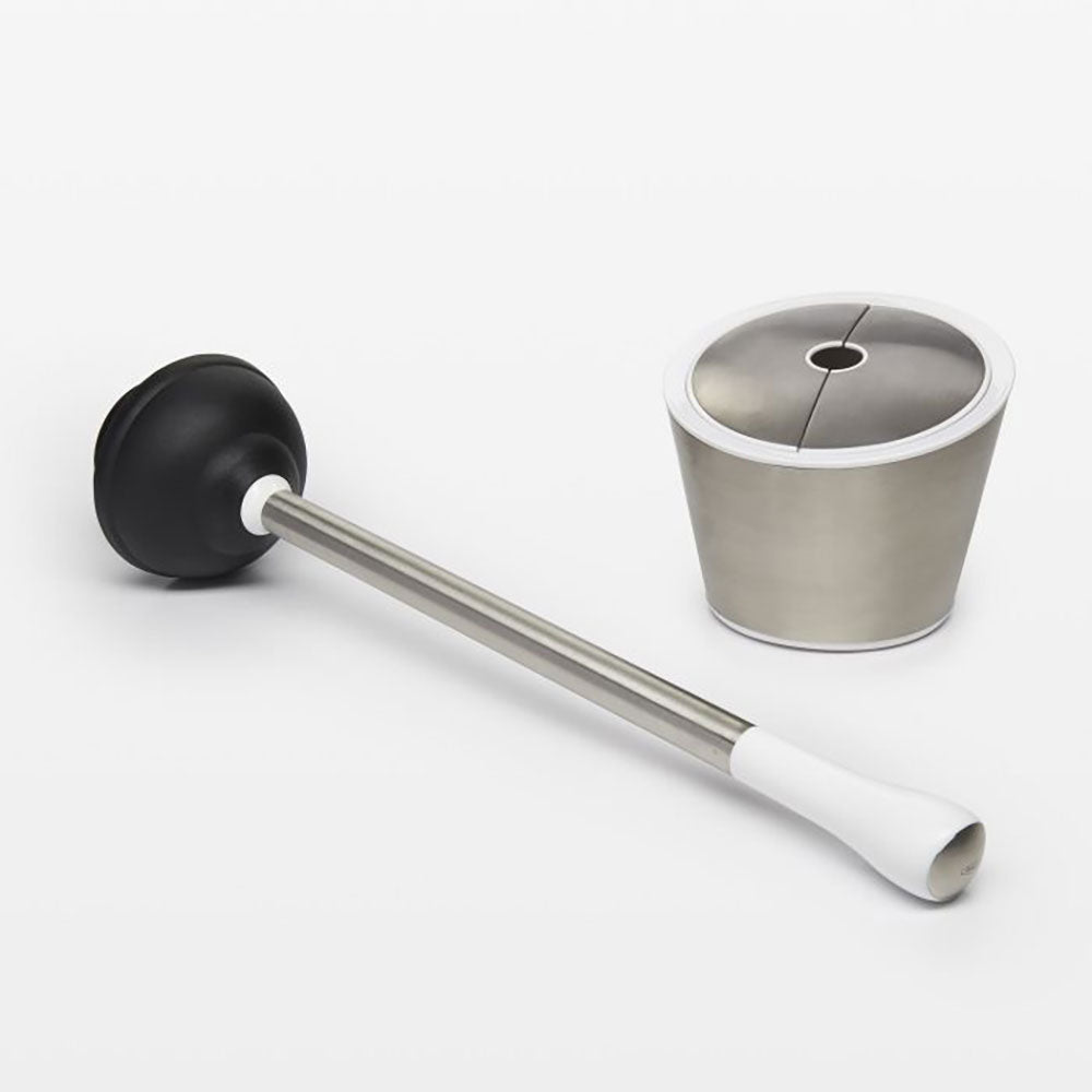 Oxo Good Grips Stainless Steel Toilet Plunger, Caddy Canister Cover (Open Box)