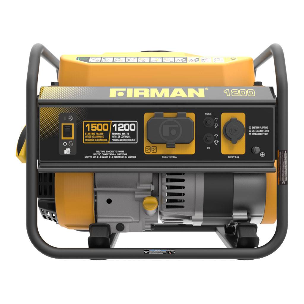Firman P01202 1200 Watt Gas Powered Lightweight Open Frame Portable Generator