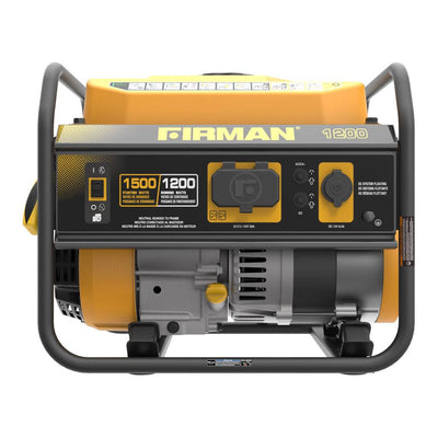 Firman P01202 1200 Watt Gas Powered Lightweight Open Frame Portable Generator