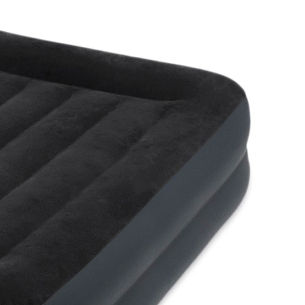 Intex Pillow Rest Air Mattress Bed w/ Built In Pump, Queen & 120V Cordless Pump