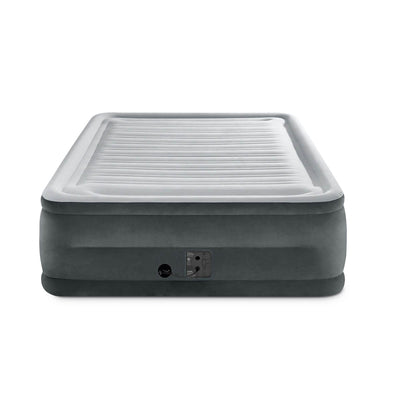 Intex Queen Comfort High Rise Airbed Mattress w/ Built In Pump & Cordless Pump