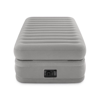 Intex Twin Prime Comfort Elevated Air Mattress w/ Built In Pump & Cordless Pump