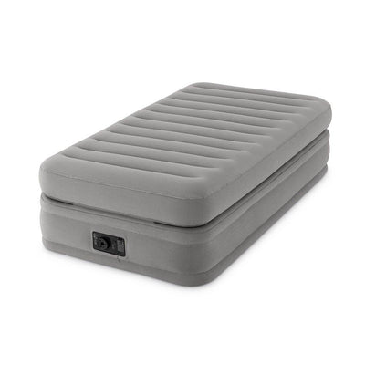 Intex Twin Prime Comfort Elevated Air Mattress w/ Built In Pump & Cordless Pump