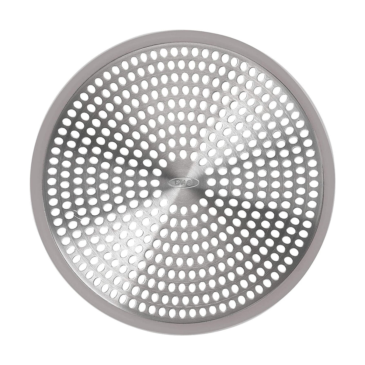 OXO Stainless Steel and Silicone Shower Stall Drain Protector, Silver (3 Pack)