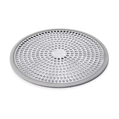 OXO Stainless Steel and Silicone Shower Stall Drain Protector, Silver (3 Pack)