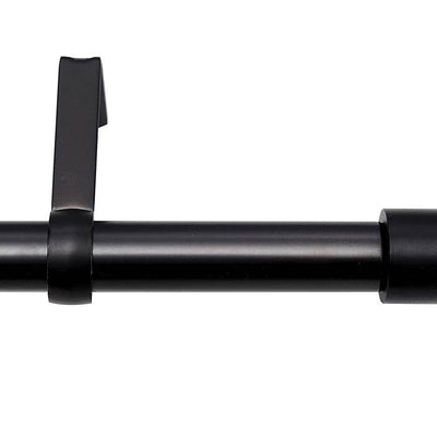 Umbra Cappa 1 Inch Adjustable 66 to 120 Inch Curtain Rod, Black (Open Box) - VMInnovations