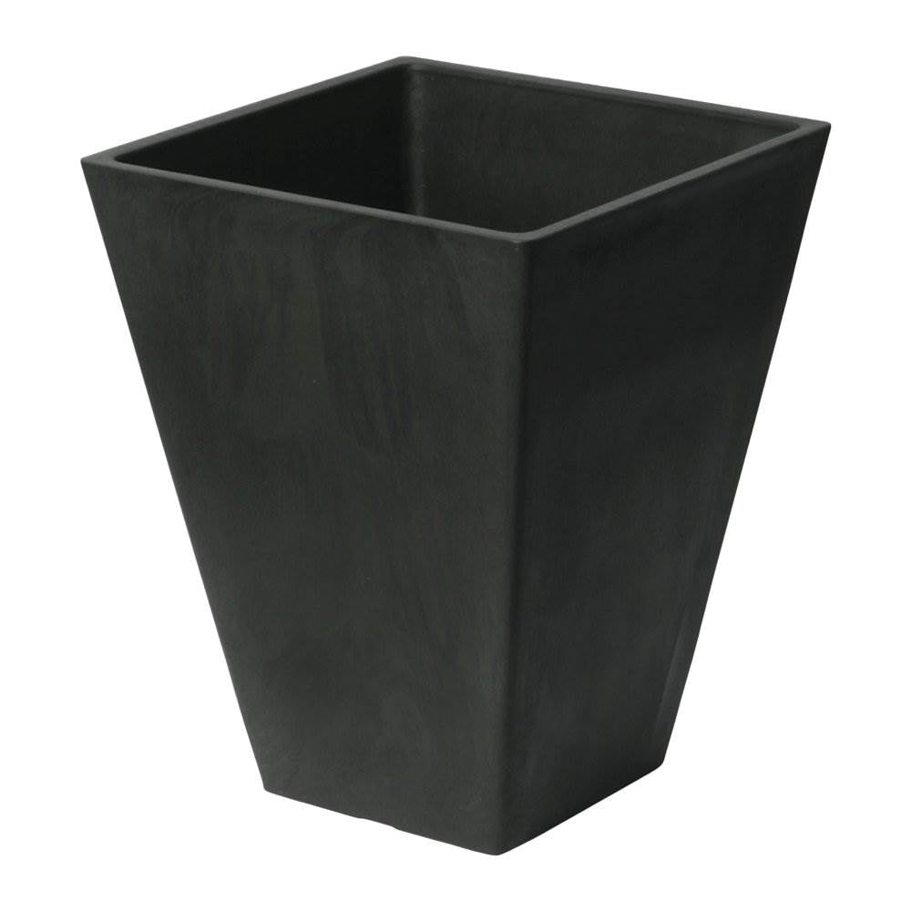 Algreen 17329 Valencia Square 14 x 12 Inch Planter, Black Marble (Open Box)