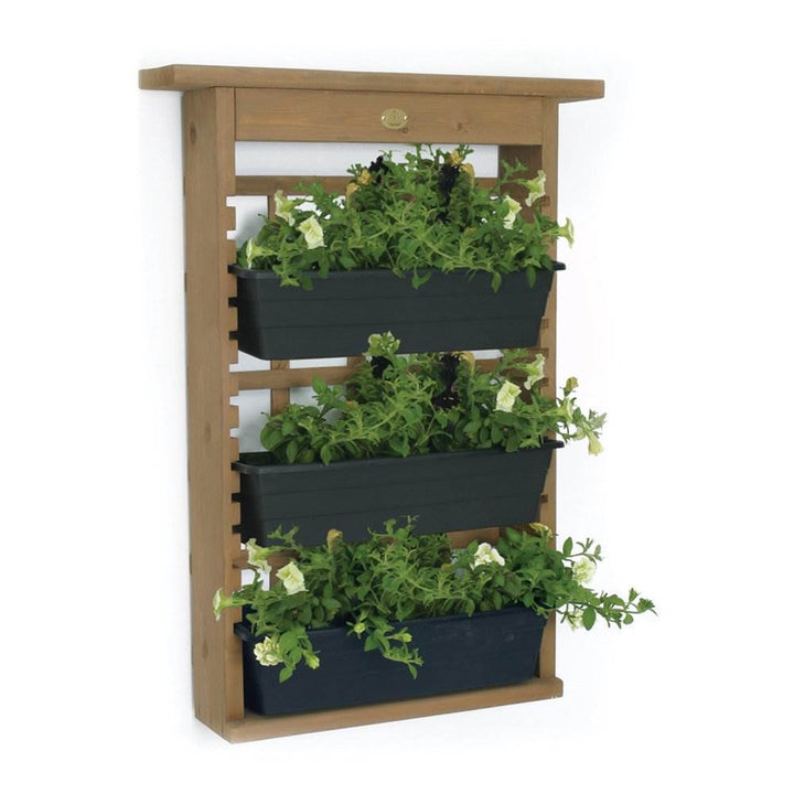 Algreen GardenView Hanging Planter, 3 Planters, and Foxfarm Potting Soil, 2 CuFt