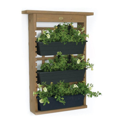 Algreen GardenView Hanging Planter, 3 Planters, and Foxfarm Potting Soil, 2 CuFt - VMInnovations