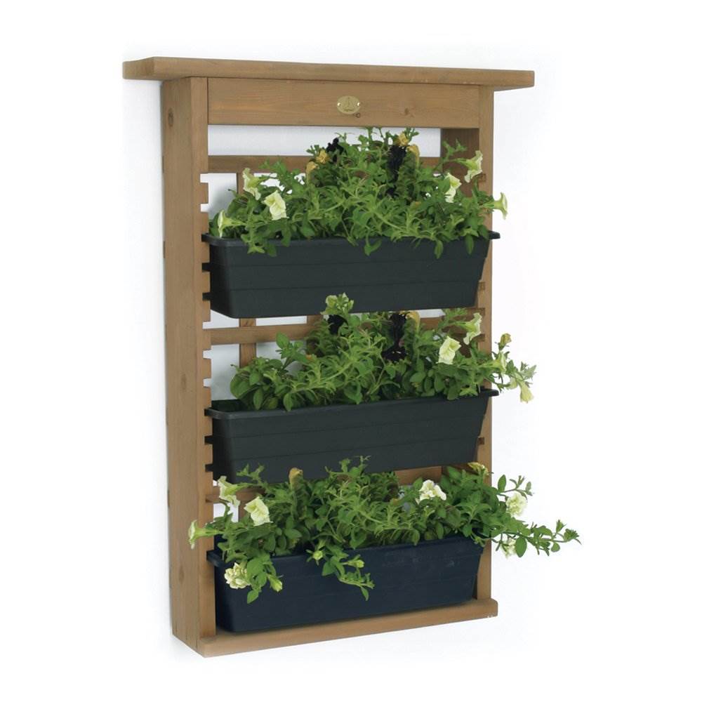 Algreen GardenView Hanging Planter, 3 Planters, & Roots Organics Soil, 1.5 CuFt - VMInnovations