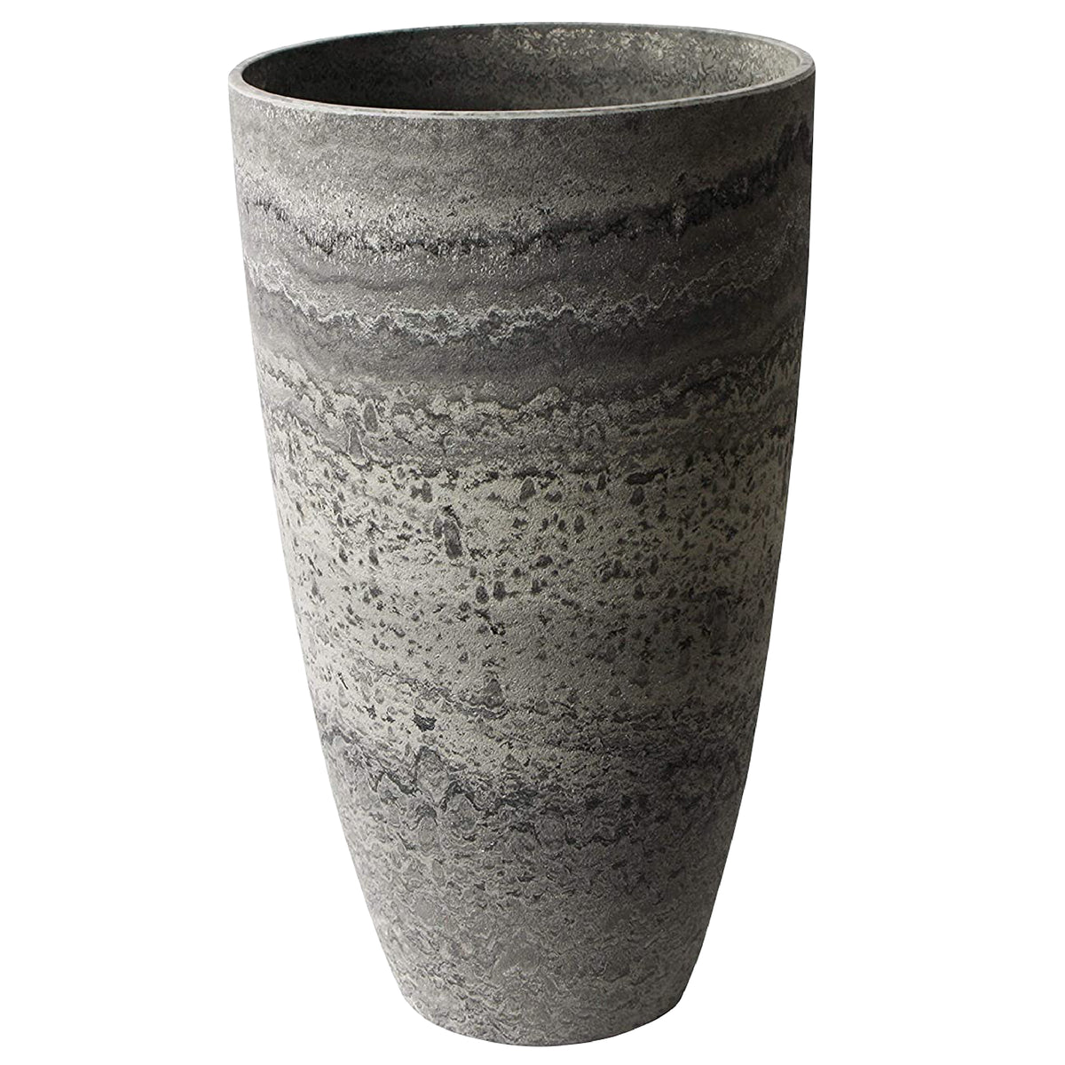 Algreen Curved Vase Planter, 12" x 20" Flower Plant Pot Decor, Acerra, Marble