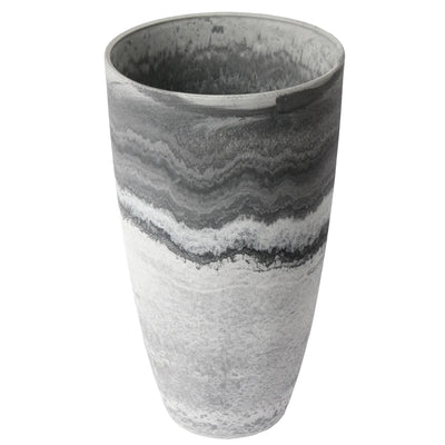 Algreen Acerra 12x20" Yard & Patio Vase Garden Planter, Marble Print (Open Box)