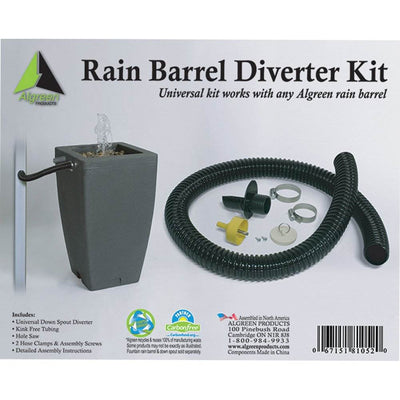 Algreen 81052 Rain Water Collection Barrel Deluxe Gutter Downspout Diverter Kit