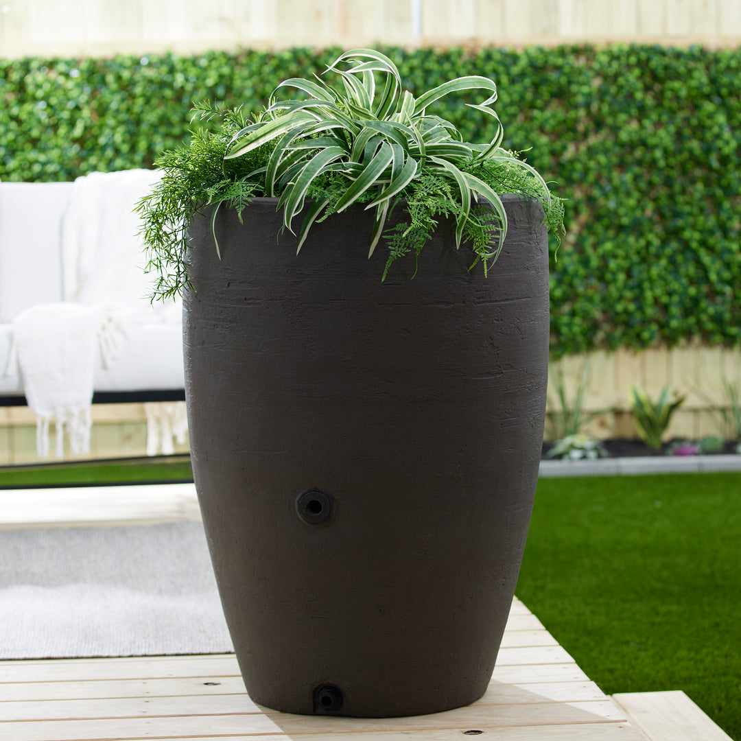 Algreen Athena 50 Gallon Plastic Rain Water Collection Drum Barrel (Used) - VMInnovations