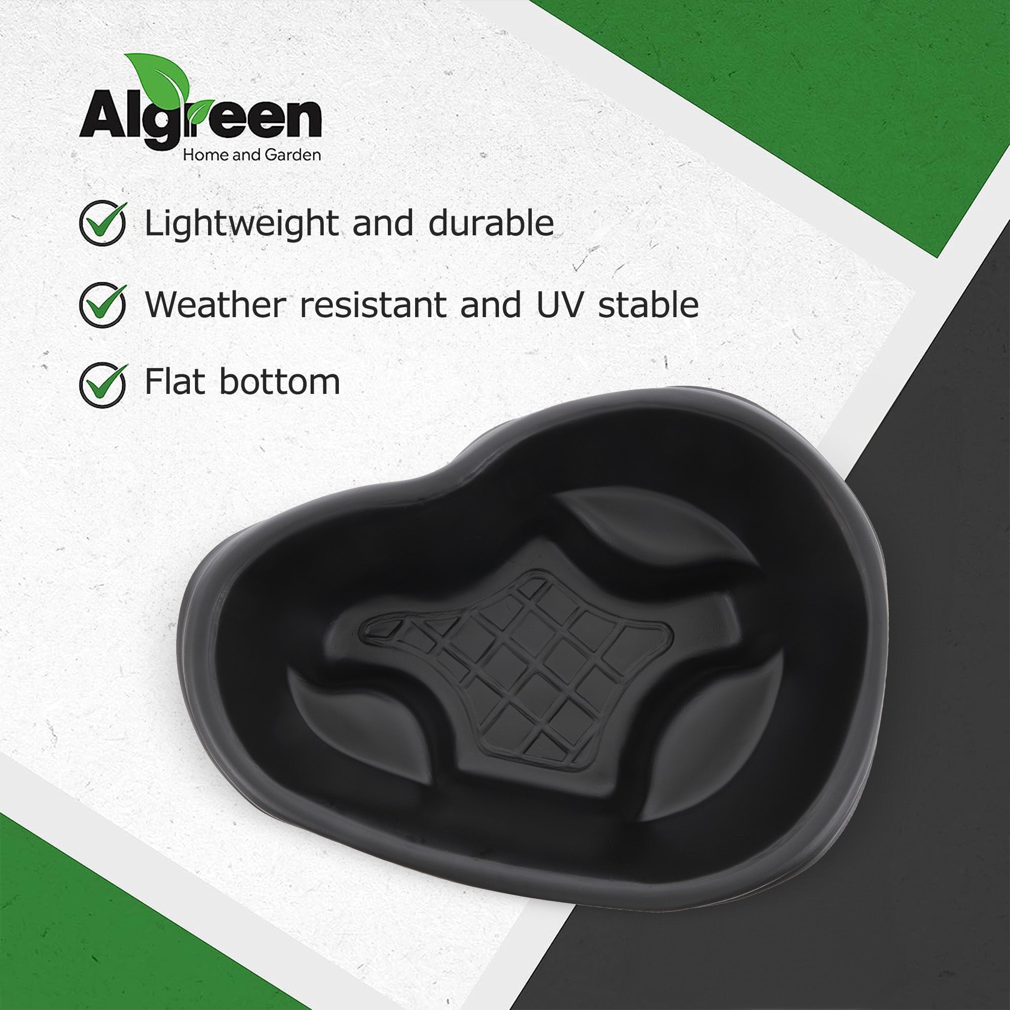 Algreen Avonlea Rigid Preformed 33 Gallon Plant Safe Pond Liner, Black(Open Box)