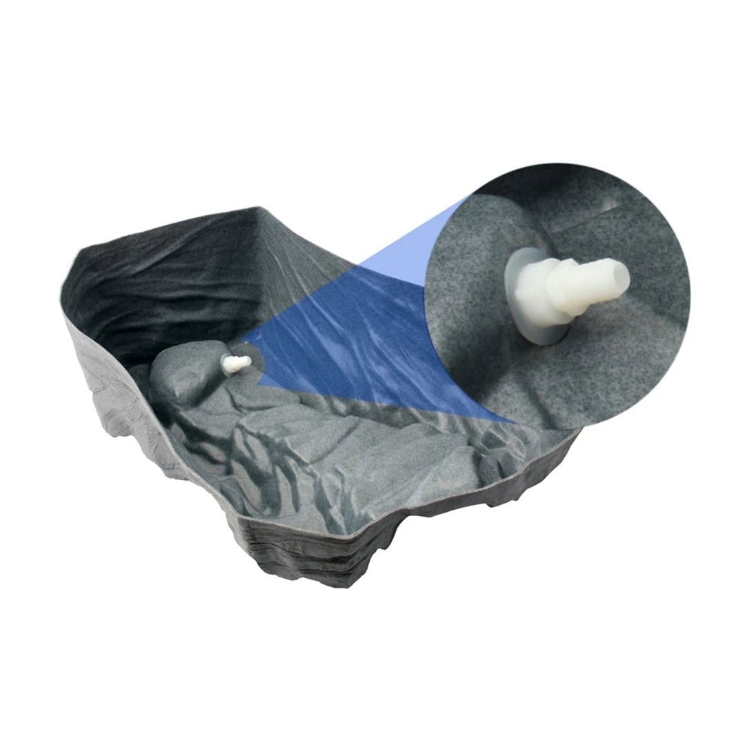 Algreen Tranquility Preformed Water Garden Pond Waterfall, Charcoalstone (Used) - VMInnovations